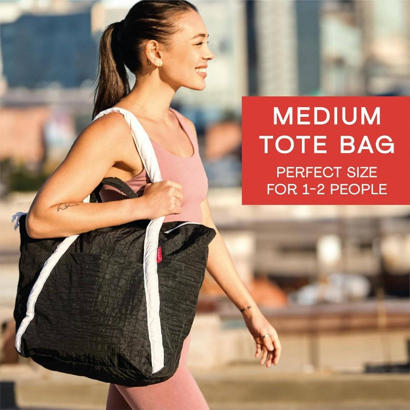 And Sand-Resistant Beach Bags - Compact, Foldable Nylon Tote with Zipper for Travel, Perfect for The Pool, Boat, Or Cruise, Beach Supplie, Totebag