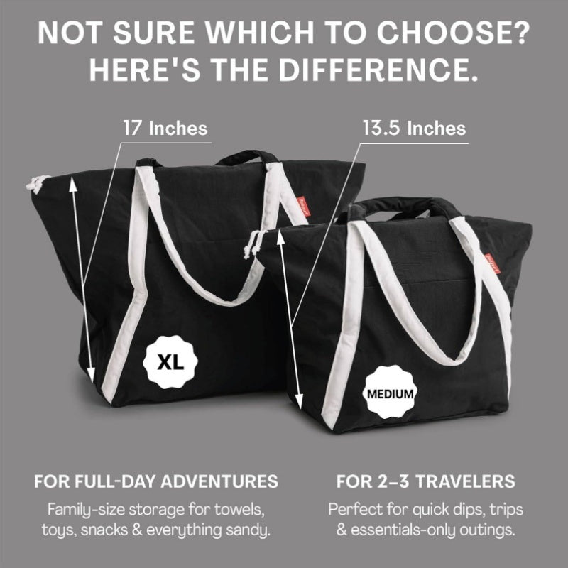 And Sand-Resistant Beach Bags - Compact, Foldable Nylon Tote with Zipper for Travel, Perfect for The Pool, Boat, Or Cruise, Beach Supplie, Totebag