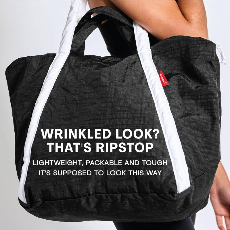 And Sand-Resistant Beach Bags - Compact, Foldable Nylon Tote with Zipper for Travel, Perfect for The Pool, Boat, Or Cruise, Beach Supplie, Totebag