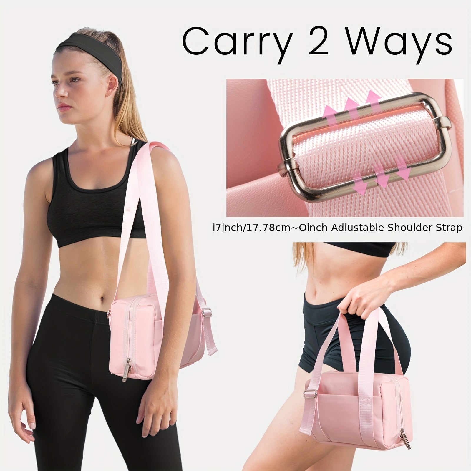 Gym Bag for Women, Travel Duffle Bag Carry On Weekender Bag with Shoe Compartment