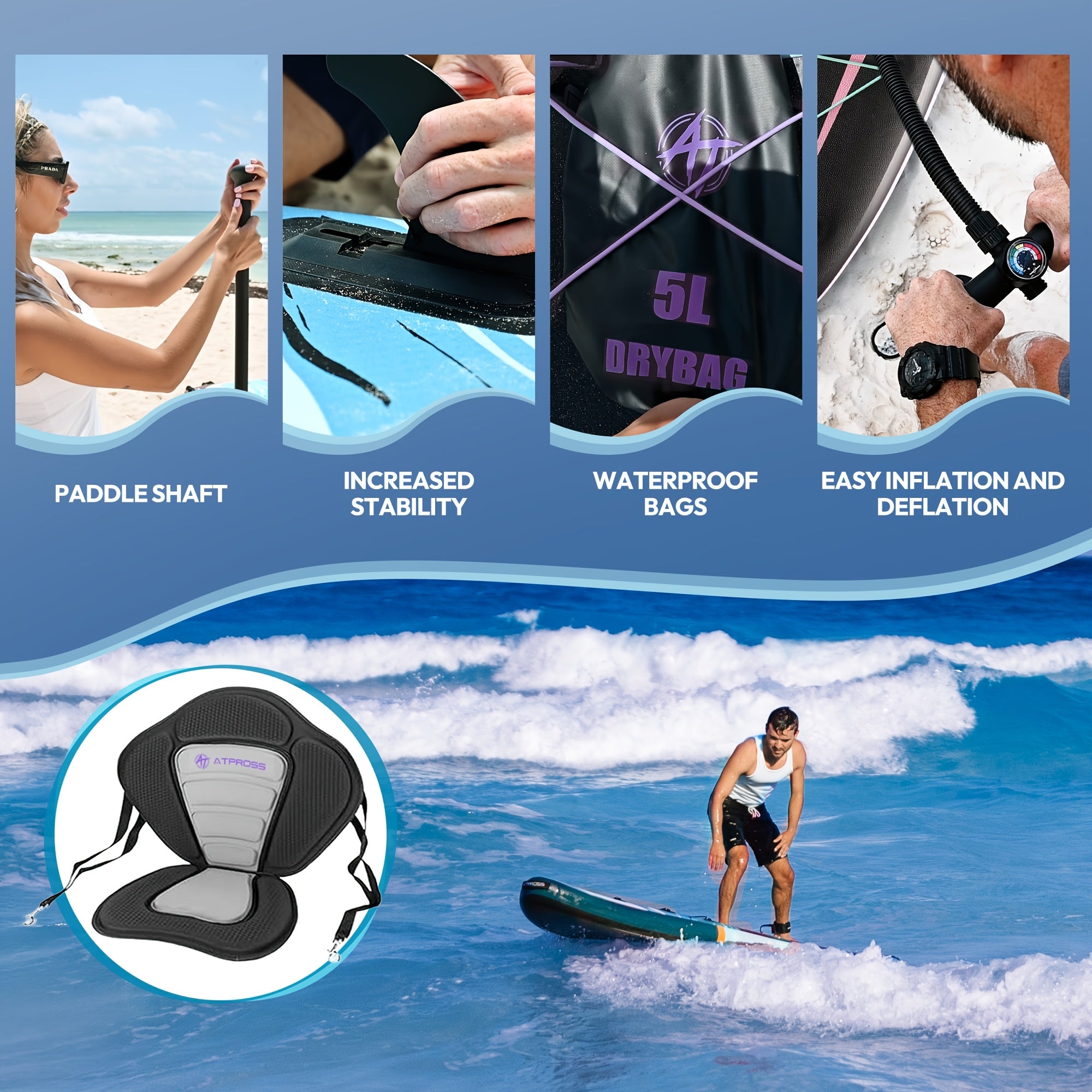 GOOSEA Inflatable Paddleboard, 11'6\