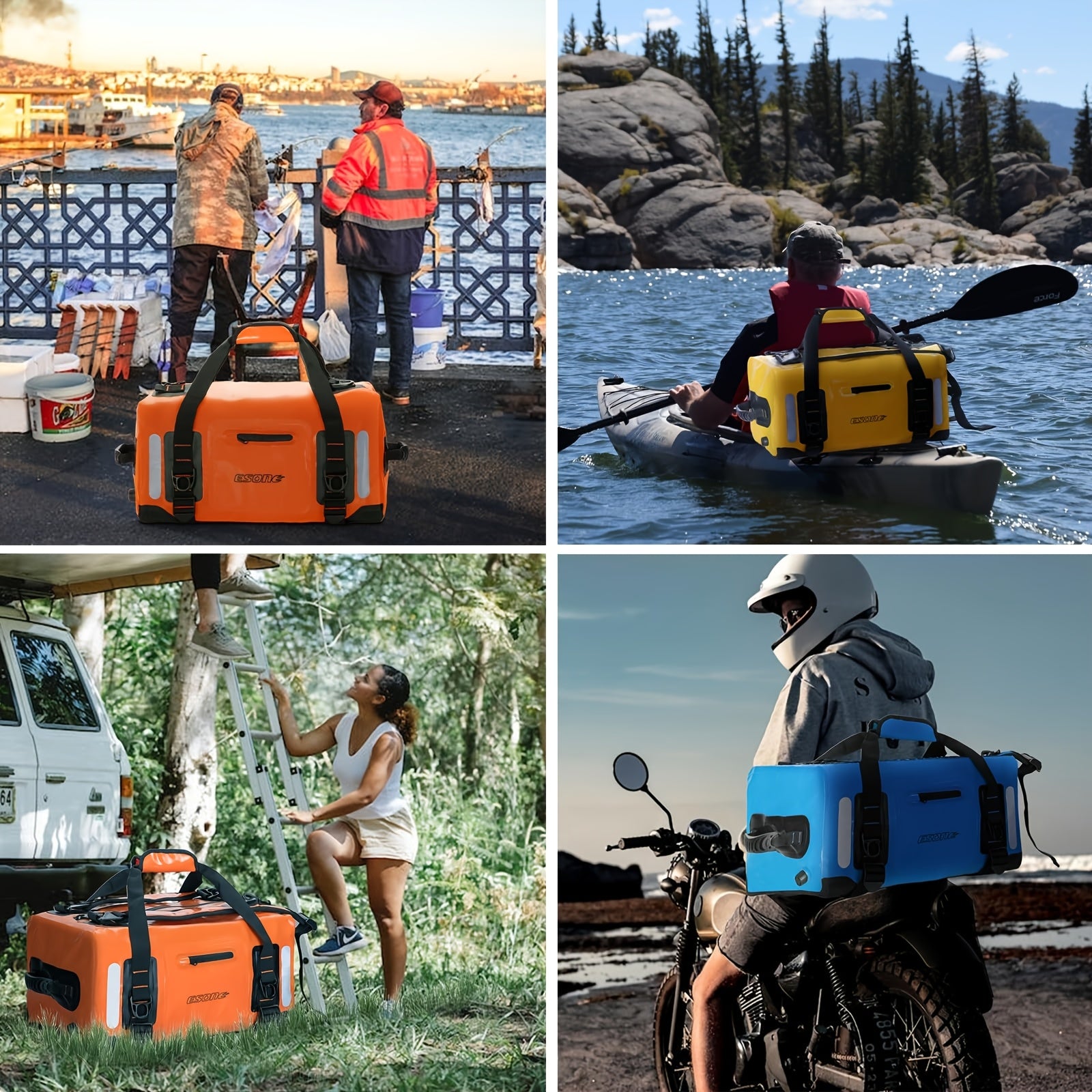 High Quality Dry Bag Backpack - Lockable Durable Sports Duffel for Kayaking, Camping, Paddle Board & Travel - Blue with Black Accents, Unisex Design for Men & Women, Water Sports Gear | Stylish Hydration Bag | Adjustable Shoulder Straps, IDRYBAG