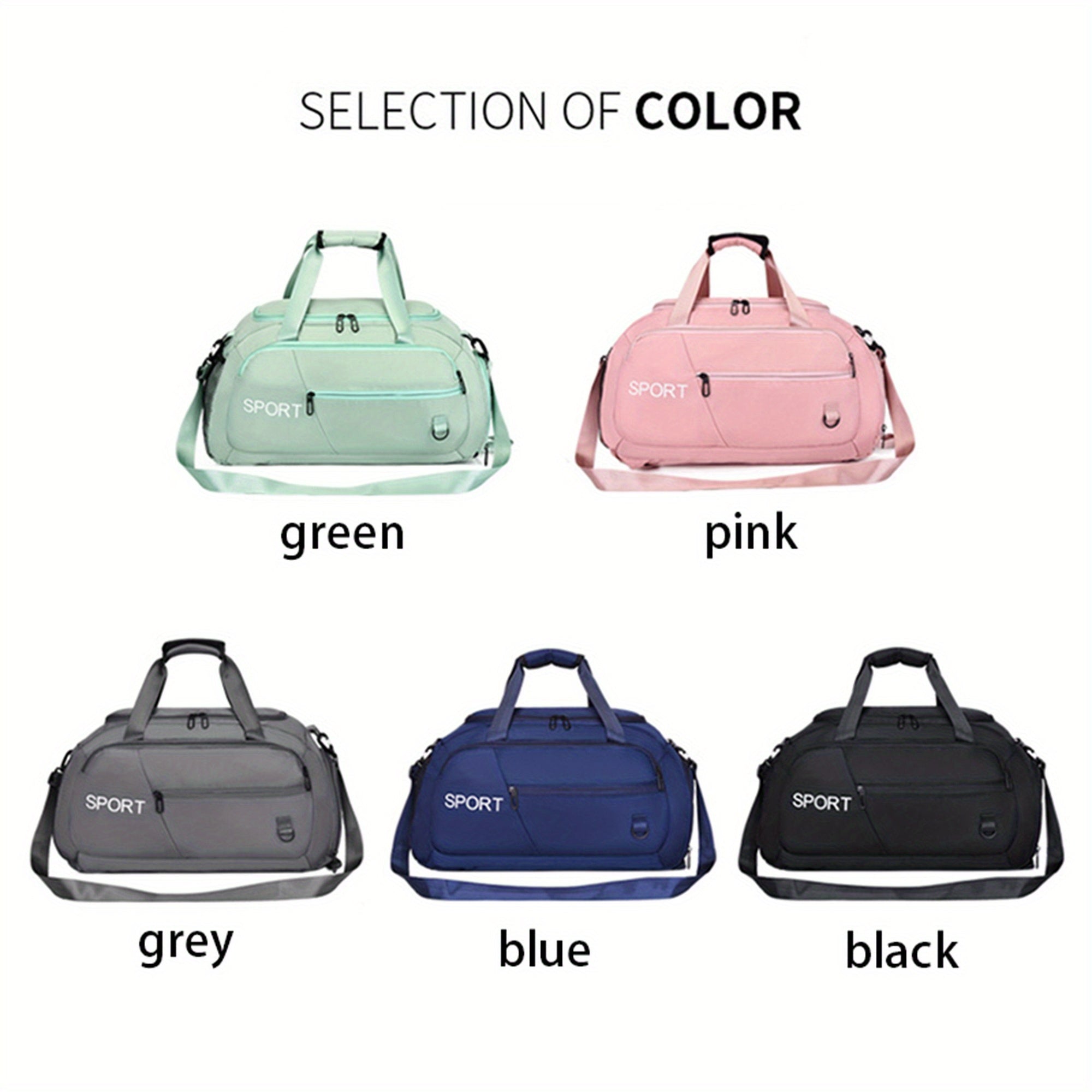 Versatile Waterproof Travel Duffel Bag - Large Capacity, Dry & Wet Separation, Ideal for Gym, Beach, and Weekend Getaways