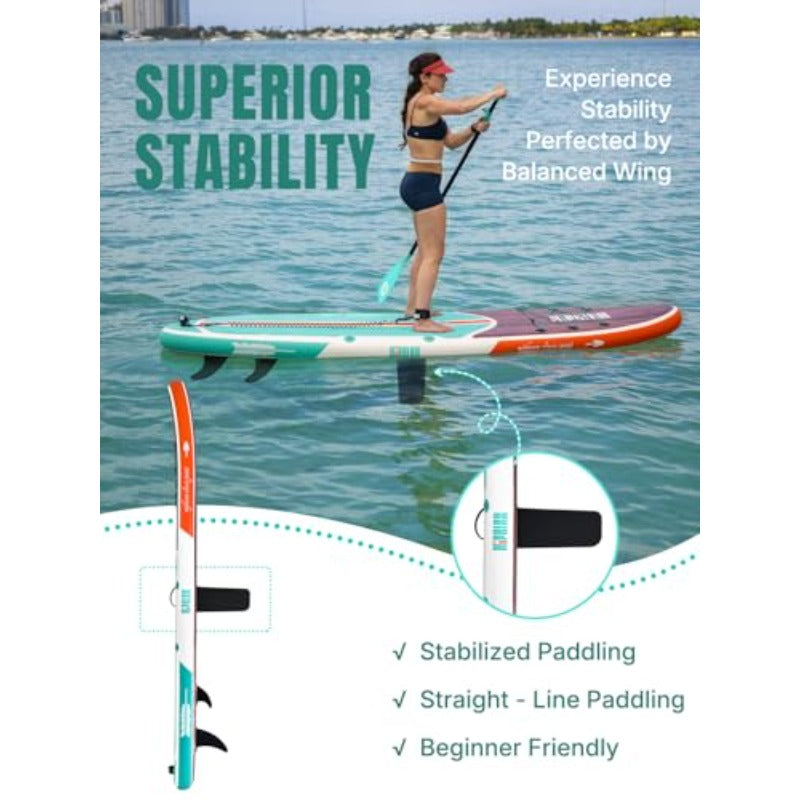 Inflatable Stand Up Paddle Board with SUP Accessories AntiSlip EVA Deck 106 Inflatable Paddle Boards for Adults Youth of All Skill Levels, Paddleboard Inflatable, Pink Inflatable Paddle Board, Inflatable Kayak, Paddle Board Gonflable Extra Large, Paddle B