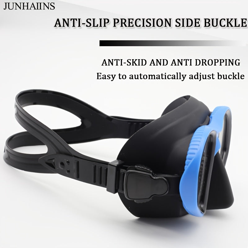 JUNHAIINS Free Diving Goggles Low Volume Fishing Hunting Diving Goggles Camera Holder Silicone Snorkeling Goggles Snorkeling Equipment