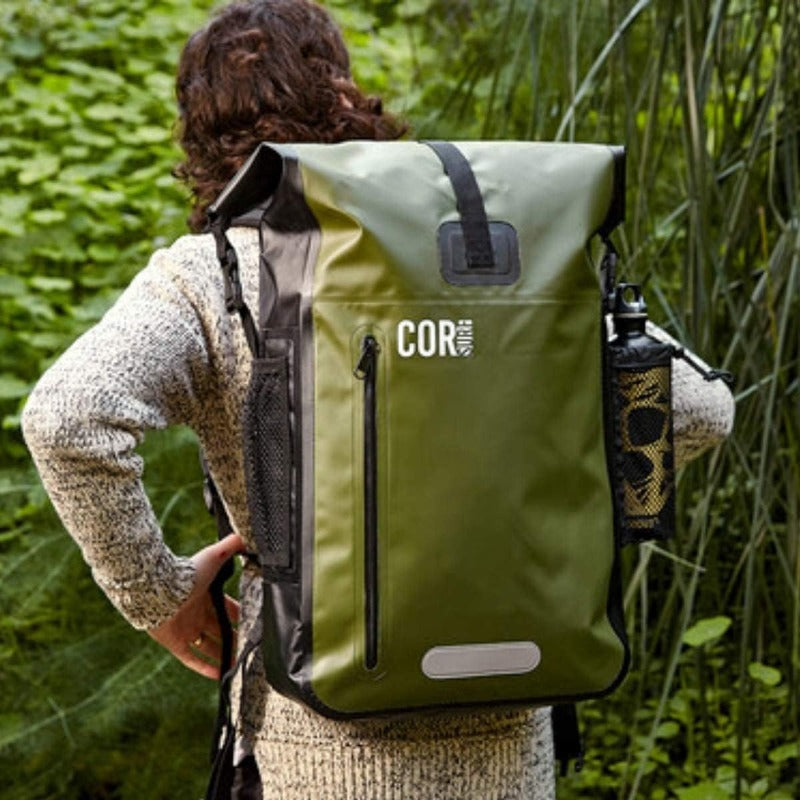 COR Surf 100 Waterproof Heavy Duty Backpack And Dry Backpack For Swimming Boating Or Kayaking Rolltop Design With Sonically Welded Seams And Padded Laptop Sleeve 40L 21 x 15 x 8 Inches