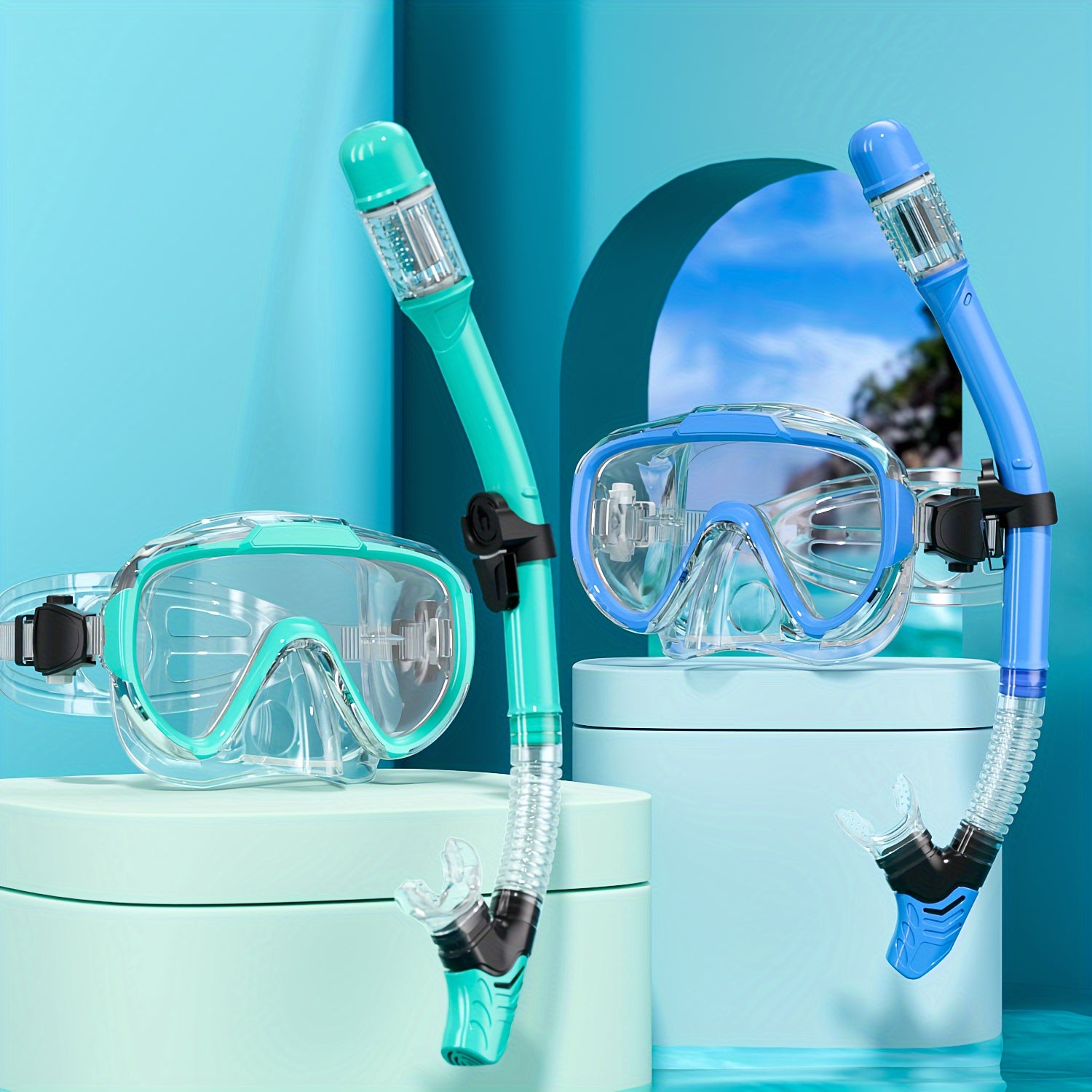 Diving Mask Anti-fog Swimming Snorkeling Mask Suitable For Adults Diving Swimming Snorkeling Goggles Mask, Full Dry Breathing Tube, Diving Kit