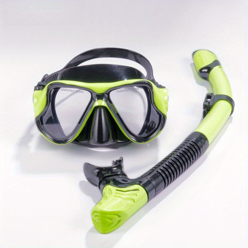 Anti-fog Diving Mask HD Anti-fog Diving Mask Plus Snorkel | Adult Diving Suit Free Breathing Fit for Eyes and Water Leakage