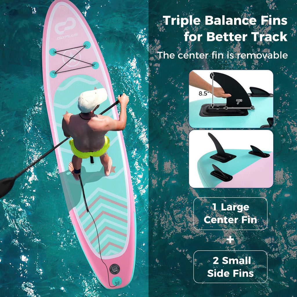 SAFSTAR 10'\u002F 11' Inflatable Stand up Paddle Board, SUP Board Accessories w\u002F Adjustable Paddle, Pump, Leash, for Adults & Youths of All Skill Levels