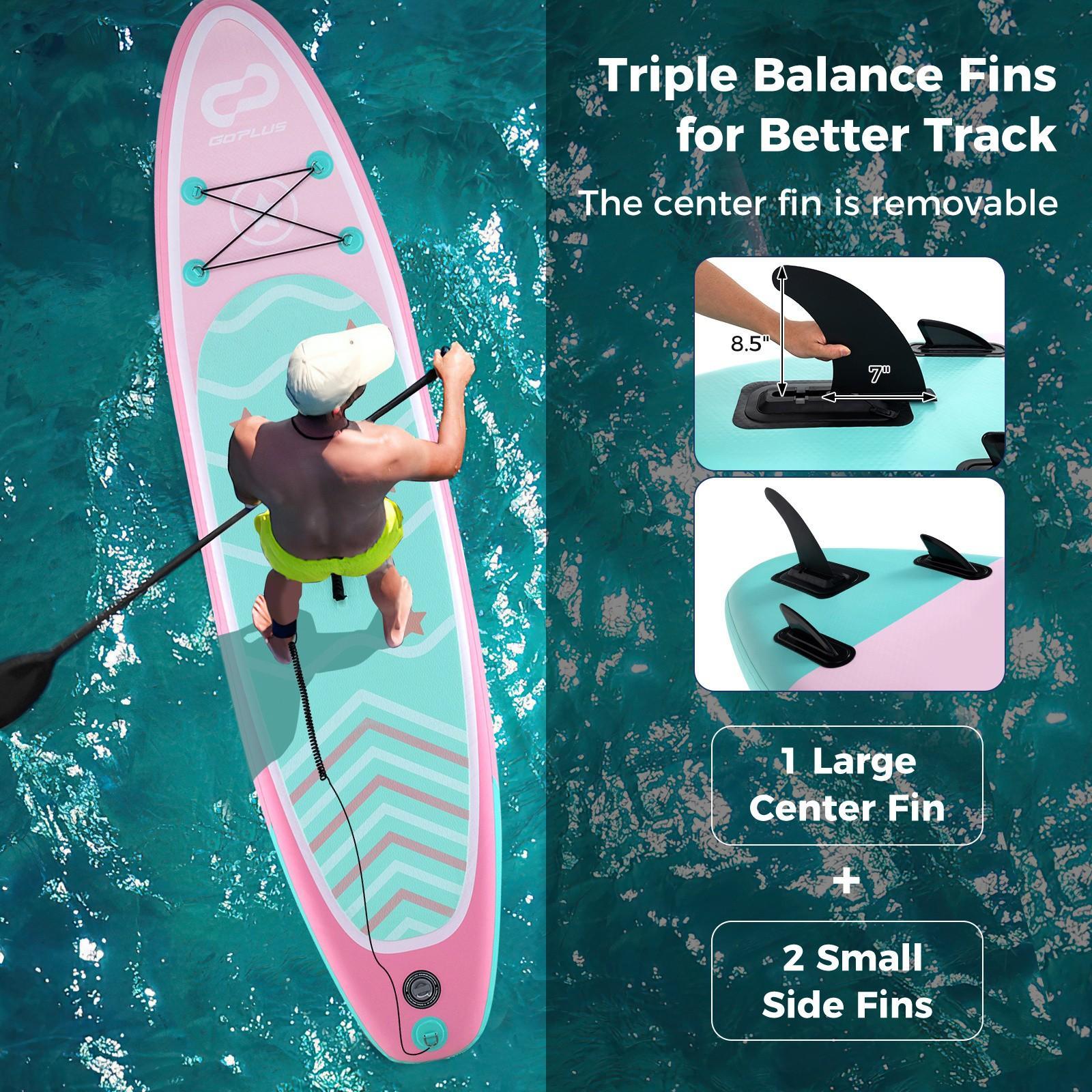 SAFSTAR 10'\u002F 11' Inflatable Stand up Paddle Board, SUP Board Accessories w\u002F Adjustable Paddle, Pump, Leash, for Adults & Youths of All Skill Levels