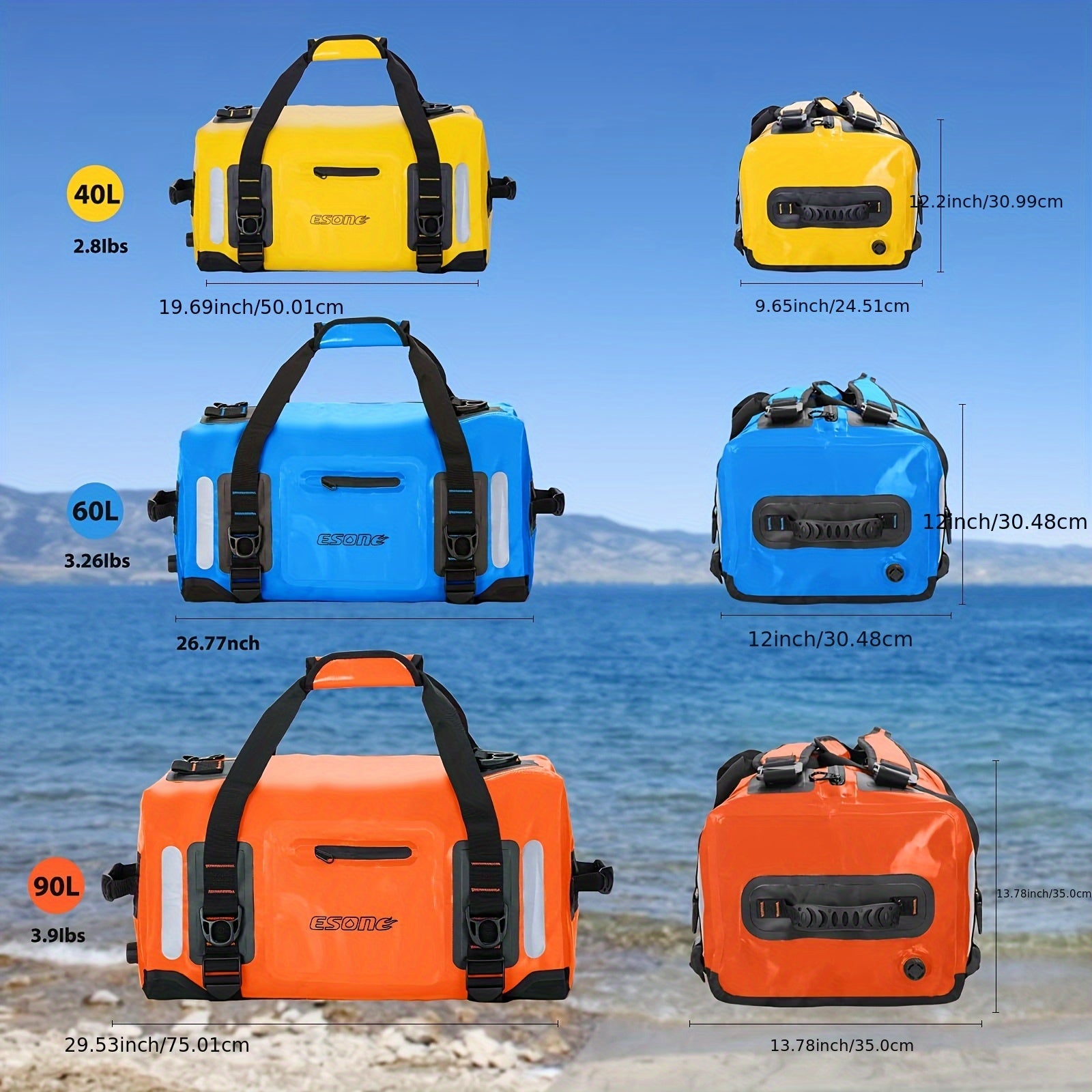 High Quality Dry Bag Backpack - Lockable Durable Sports Duffel for Kayaking, Camping, Paddle Board & Travel - Blue with Black Accents, Unisex Design for Men & Women, Water Sports Gear | Stylish Hydration Bag | Adjustable Shoulder Straps, IDRYBAG