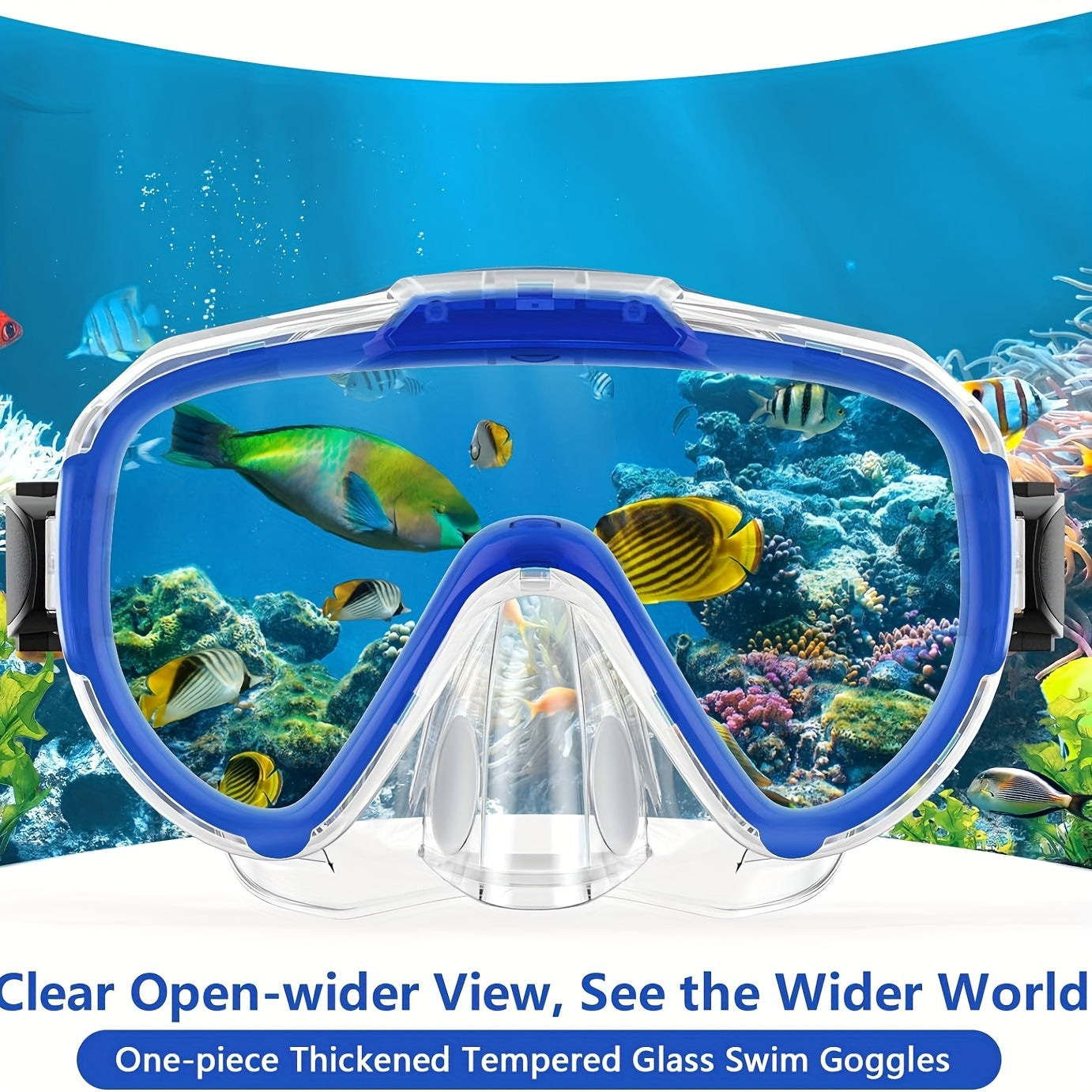 2pcs Swimming Goggles for Adults, Anti-Fog Swim Goggles with Nose Clip, Leakproof Clear Mask 180 Wide Angle, Suitable for Adult Men and Women