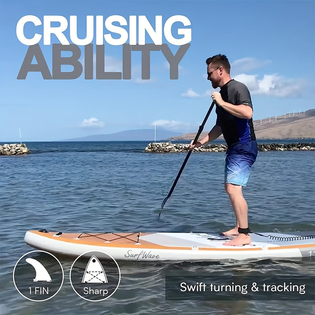 Inflatable Stand Up Paddle Board with Premium SUP Paddleboard Accessories, Wide Stable Anti-Slip EVA Deck, Paddle Boards for Adults Of All Skill Levels
