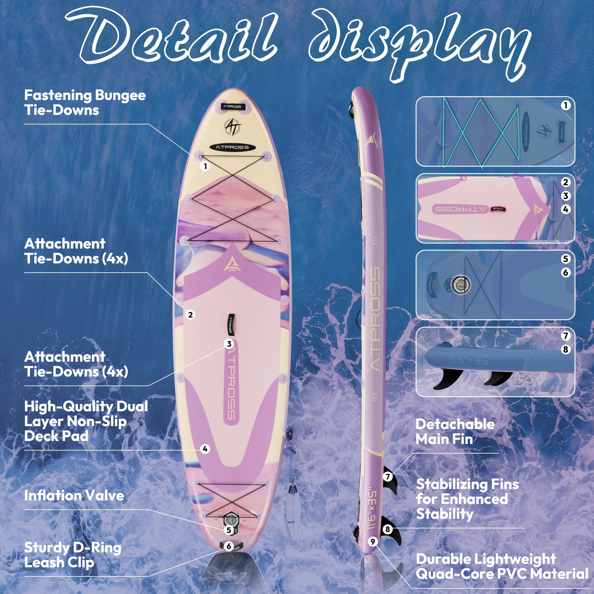 GOOSEA Inflatable Paddleboard, 11'6\