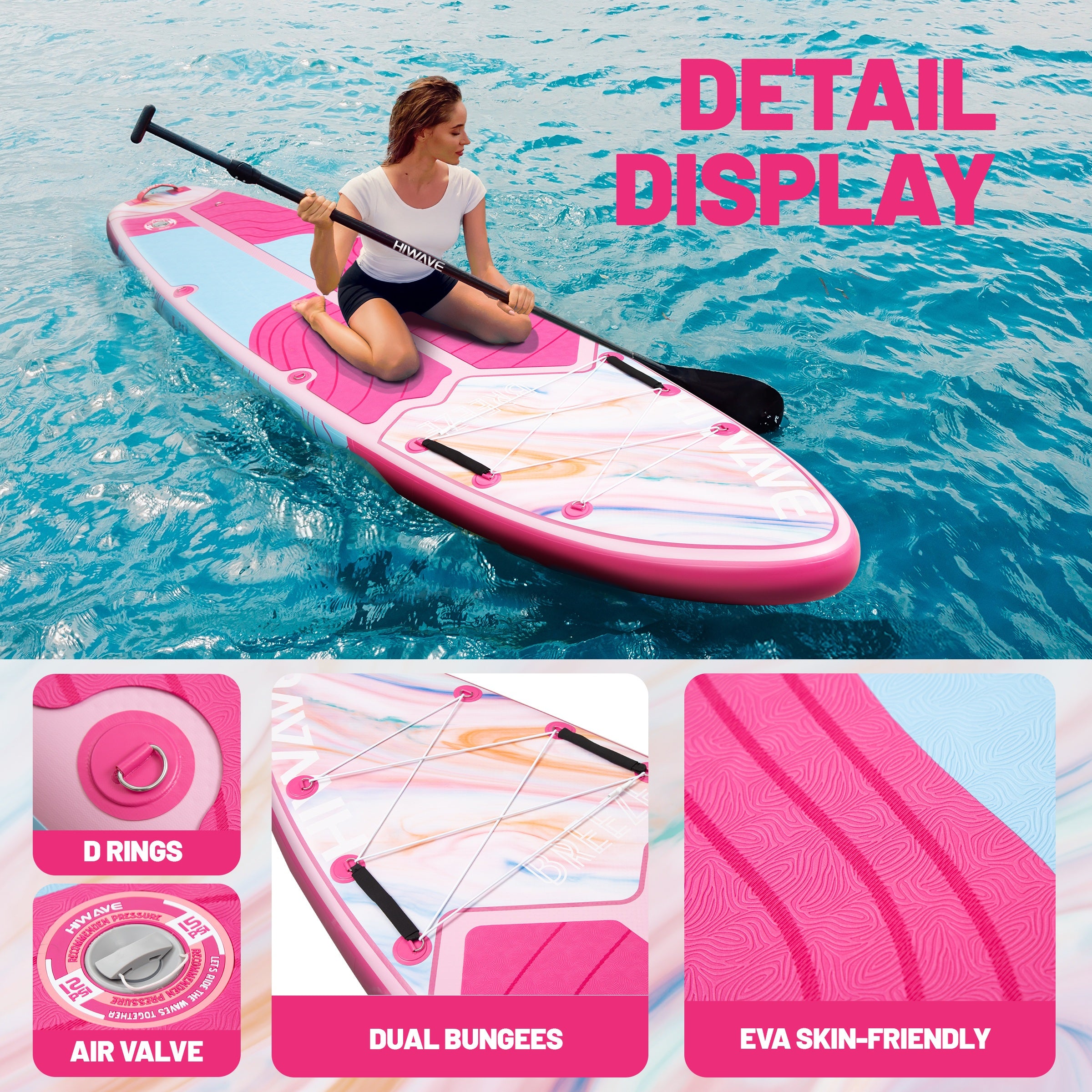 Inflatable Stand-Up Paddleboard, 11 Feet 34 Inches by 6 Inches, Weight Capacity of 420 lbs, Suitable for Adults and Teens, Pet-Friendly, Ideal for Ocean and Lake Use, Includes Dual-Action Hand Pump