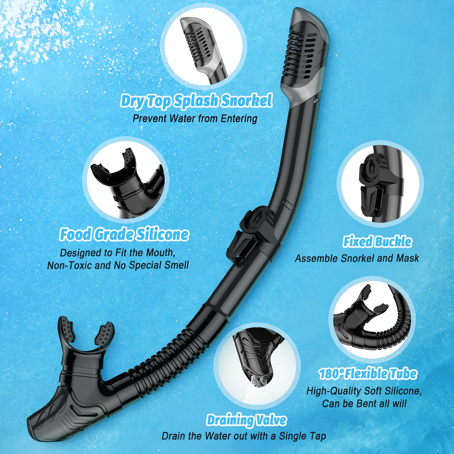 2 Pcs Snorkeling Mask, Adult Diving Mask, Diving Goggles And Snorkel Set For Men And Women, Waterproof And Fog-proof Silicone Snorkeling Mask