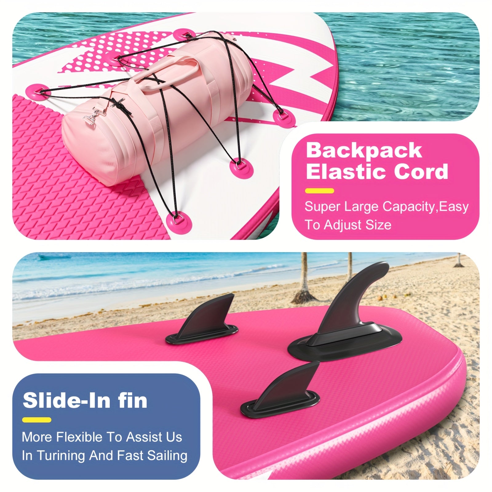 Inflatable Stand Up Paddle Board - Wide Stable Design, Non-Slip Deck With Premium Paddle Board Accessories, Carry Bag, Dual Action Pump, Paddle, Ankle Leash