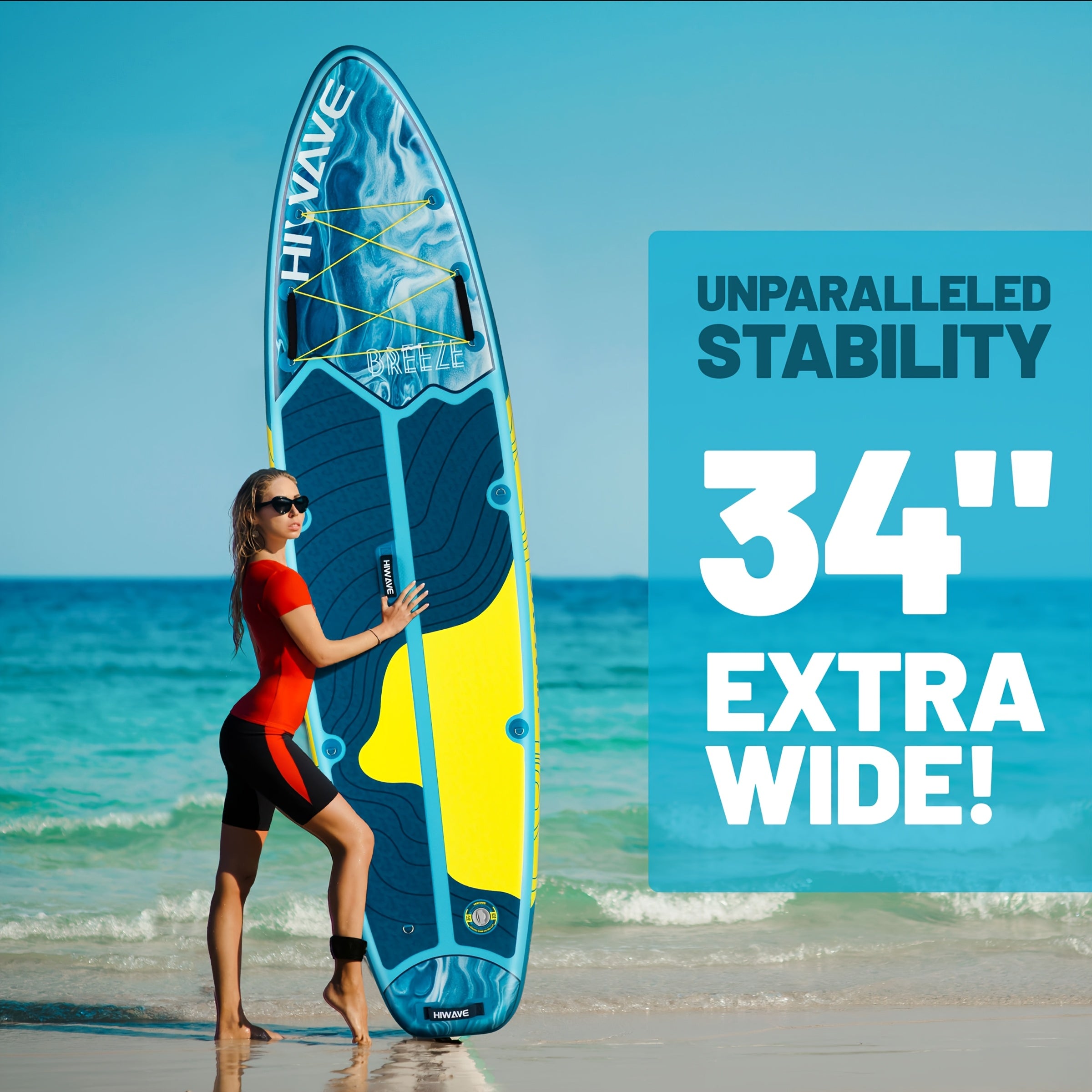 Inflatable Stand-Up Paddleboard, 11 Feet 34 Inches by 6 Inches, Weight Capacity of 420 lbs, Suitable for Adults and Teens, Pet-Friendly, Ideal for Ocean and Lake Use, Includes Dual-Action Hand Pump