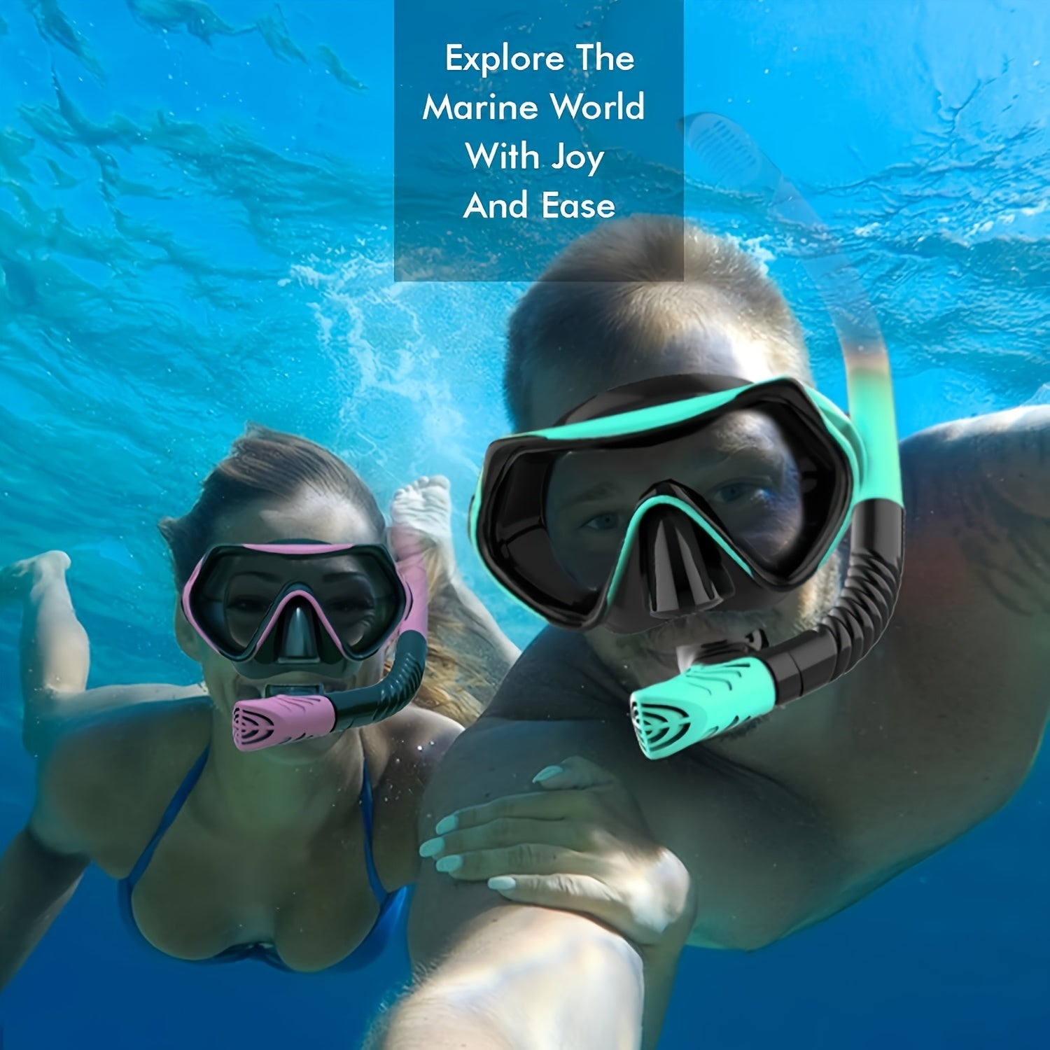 4 Full Diving Masks 4 Full Diving Masks for Adults | Professional Snorkeling Goggles, Anti-Fog Swimming Glasses with Computer Lenses, Dry Snorkeling Masks + Snorkels, Suitable for Diving and Snorkeling