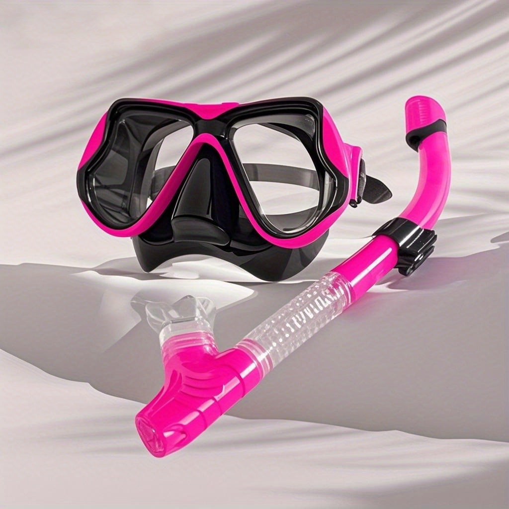 Anti-fog Diving Mask HD Anti-fog Diving Mask Plus Snorkel | Adult Diving Suit Free Breathing Fit for Eyes and Water Leakage