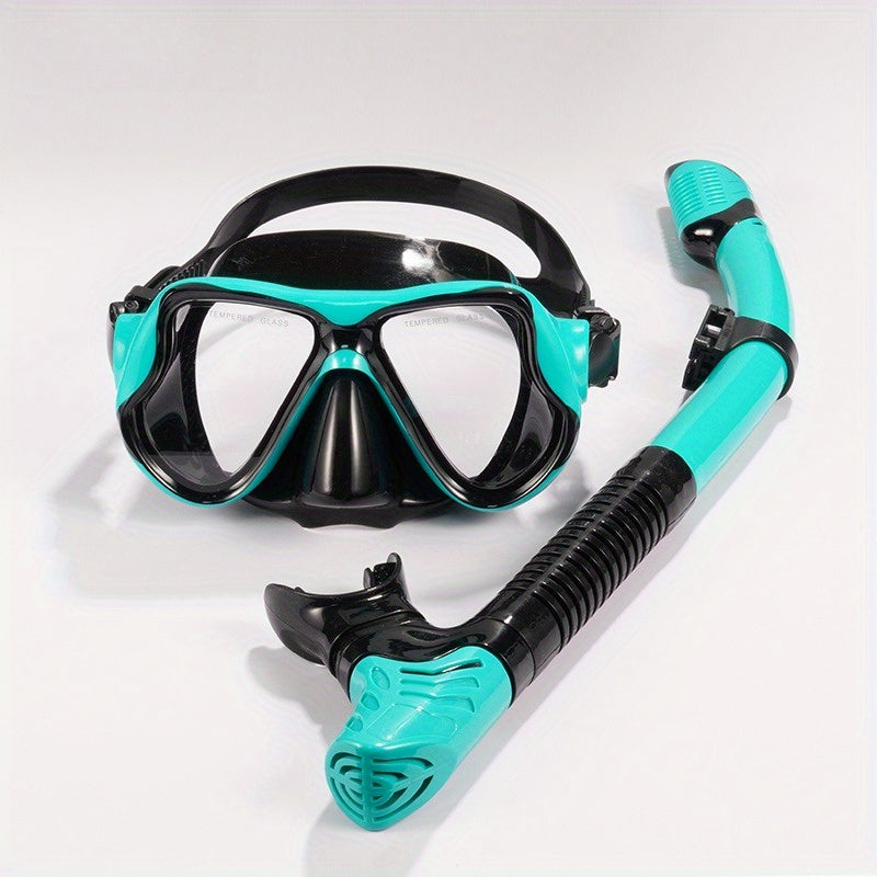 Anti-fog Diving Mask HD Anti-fog Diving Mask Plus Snorkel | Adult Diving Suit Free Breathing Fit for Eyes and Water Leakage