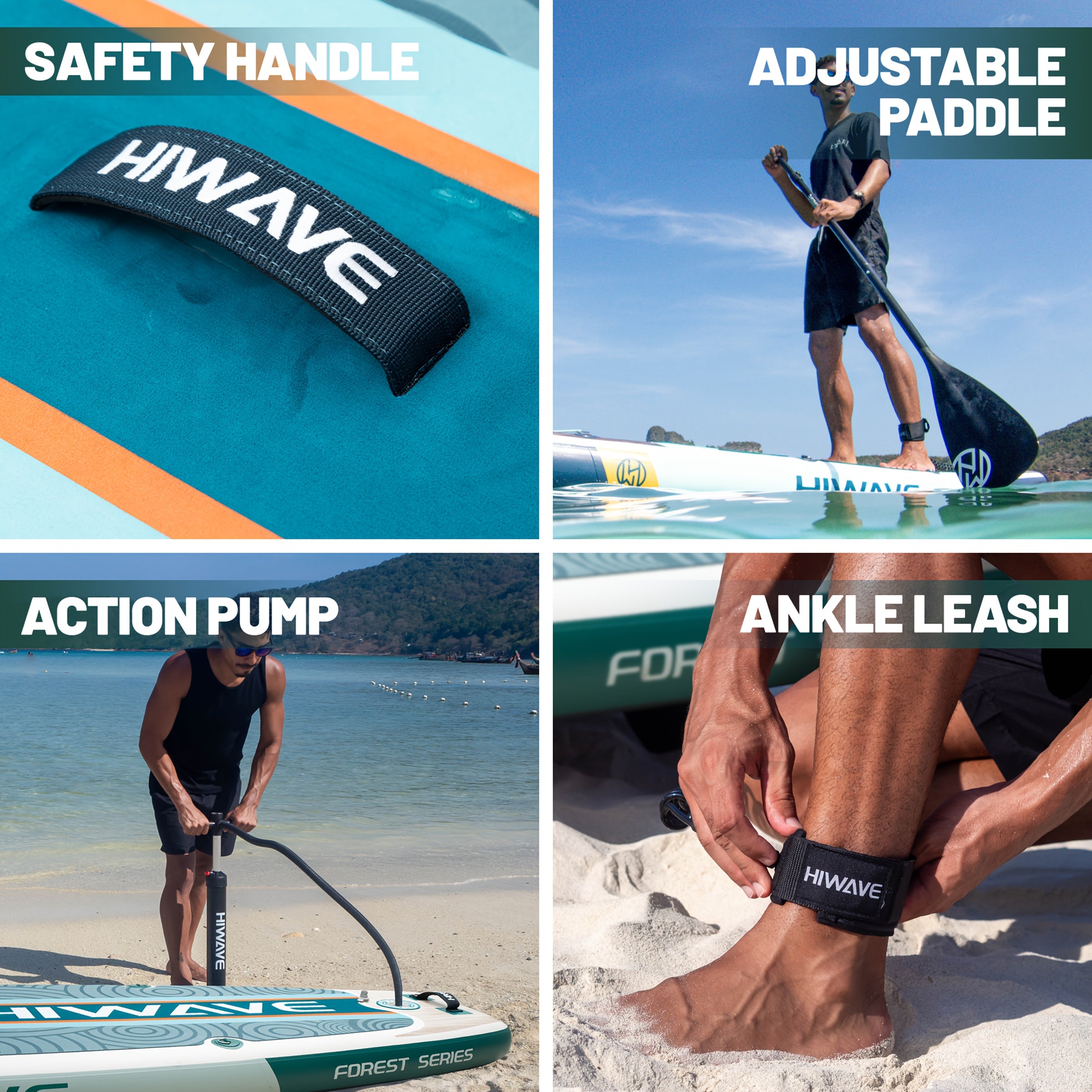 Wood Grain Color Inflatable Stand Up Paddle Board, 11ft 34in 6in, Paddle Board Load Capacity 420lbs, Pet Friendly for Ocean and Lake Use with Dual Action Manual Pump