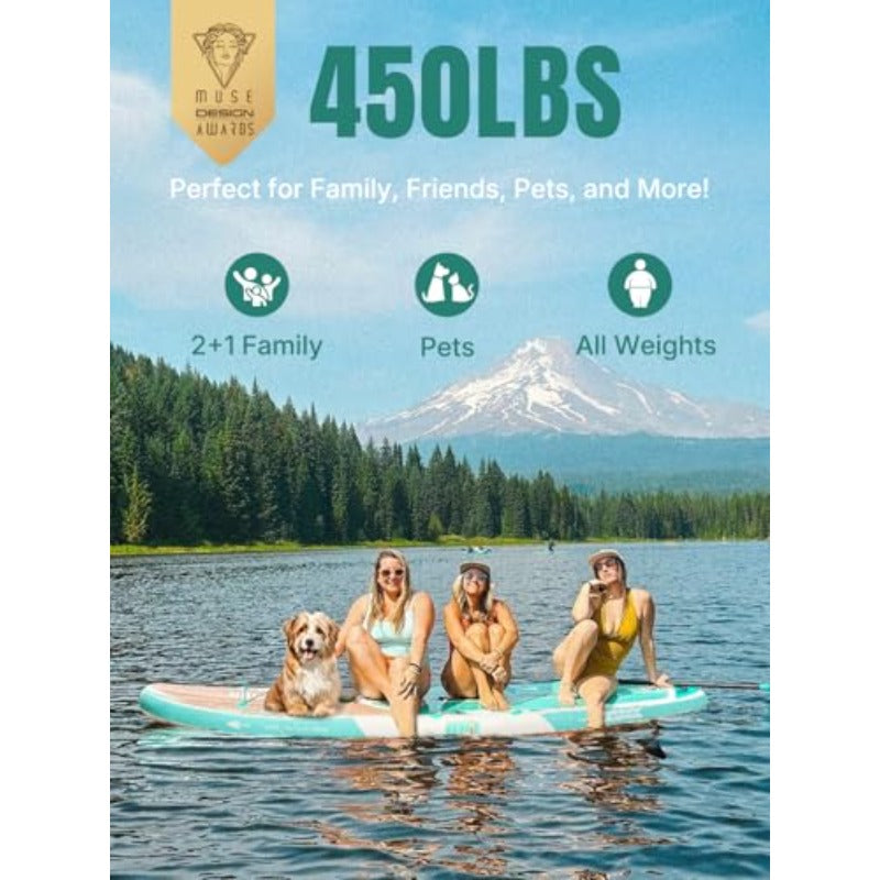 Inflatable Stand Up Paddle Board with SUP Accessories AntiSlip EVA Deck 106 Inflatable Paddle Boards for Adults Youth of All Skill Levels, Paddleboard Inflatable, Pink Inflatable Paddle Board, Inflatable Kayak, Paddle Board Gonflable Extra Large, Paddle B
