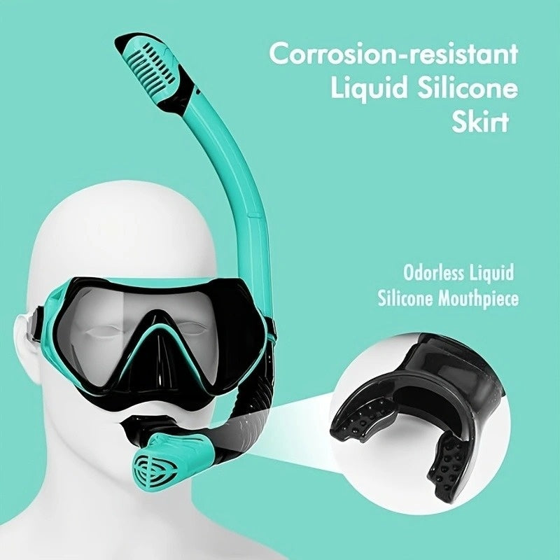 4pcs AXGETR Swimming & Snorkeling Goggles - Upgraded Thickened Anti-Fog Electroplated Glasses with 360° Panoramic View, HD PC Lenses, Breathable Design for Swimming, Snorkeling & Diving, Snorkeling Accessories, Durable Eyewear