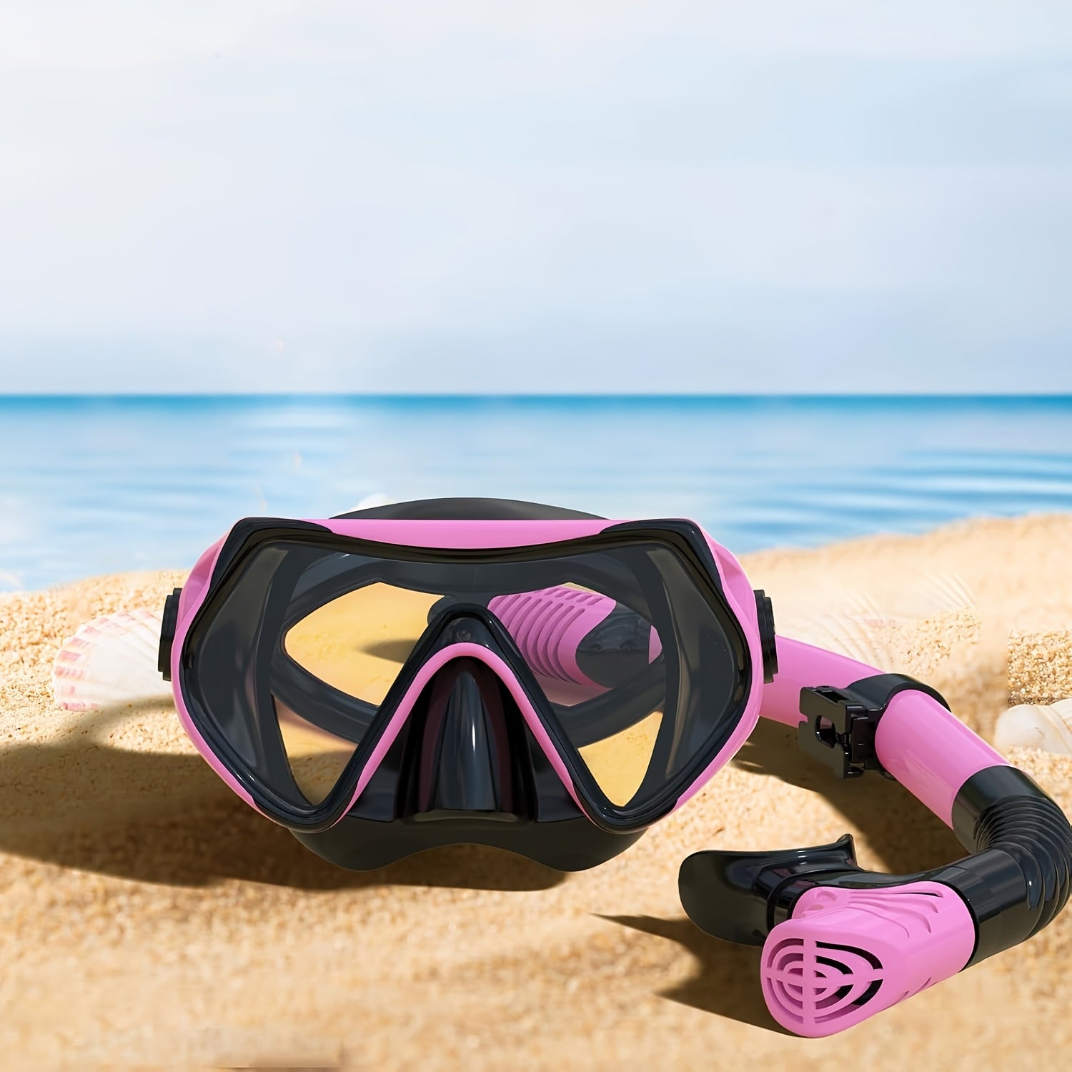 4 Full Diving Masks 4 Full Diving Masks for Adults | Professional Snorkeling Goggles, Anti-Fog Swimming Glasses with Computer Lenses, Dry Snorkeling Masks + Snorkels, Suitable for Diving and Snorkeling