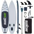 SereneLife Inflatable Stand Up Paddle Board - Wide Stable Design, Non-Slip Deck for Adults & Youth with Premium Paddle Board Accessories, Carry Bag, Dual Action Pump, Paddle, Ankle Leash
