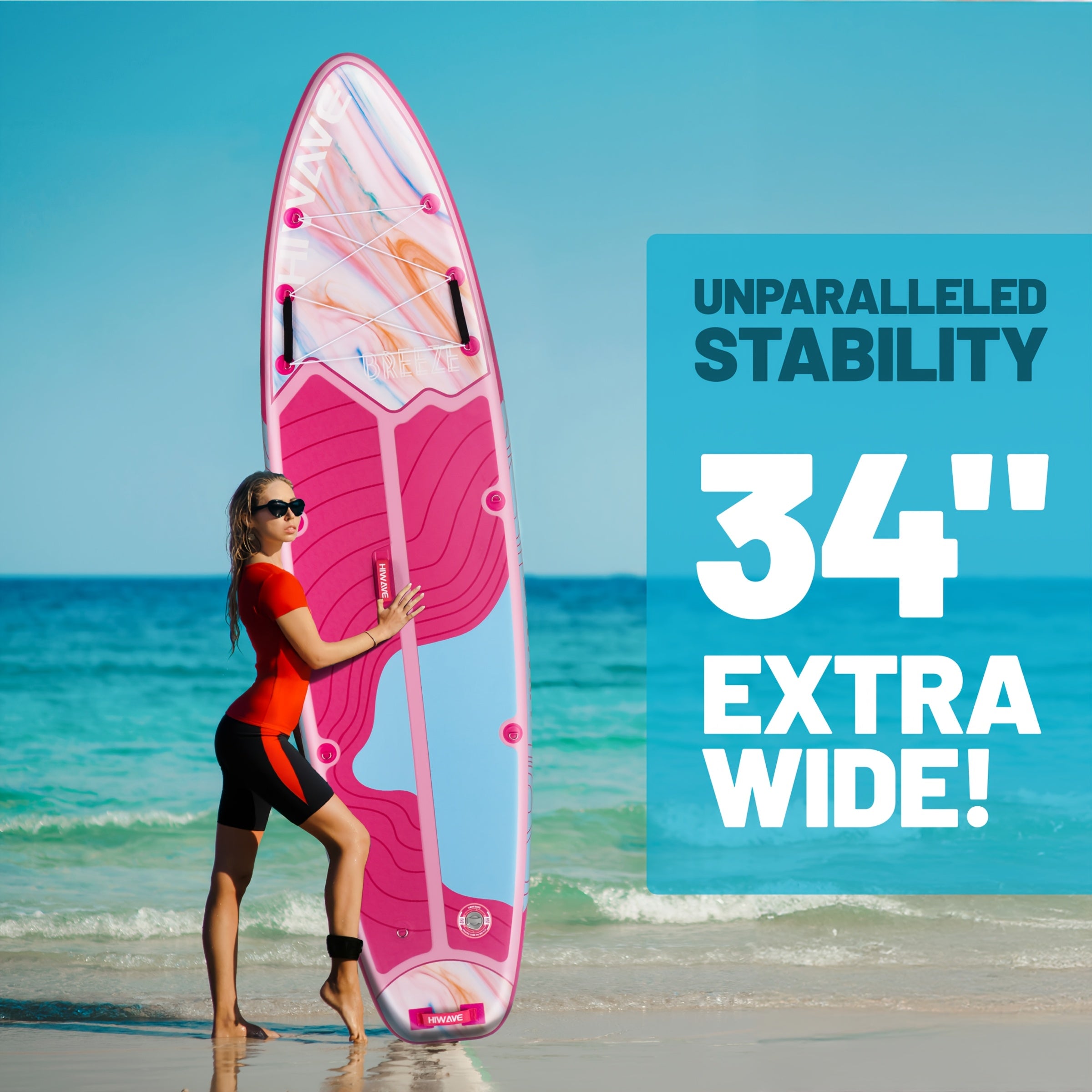 Inflatable Stand-Up Paddleboard, 11 Feet 34 Inches by 6 Inches, Weight Capacity of 420 lbs, Suitable for Adults and Teens, Pet-Friendly, Ideal for Ocean and Lake Use, Includes Dual-Action Hand Pump