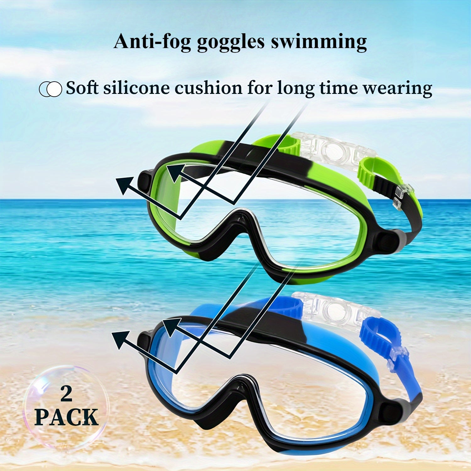 YLKJSWIM Youth Anti-Fog Swimming Goggles with Nose Cover - Pink, Durable Rubber Material, Comfort Fit for Training & Competition, Best for Christmas