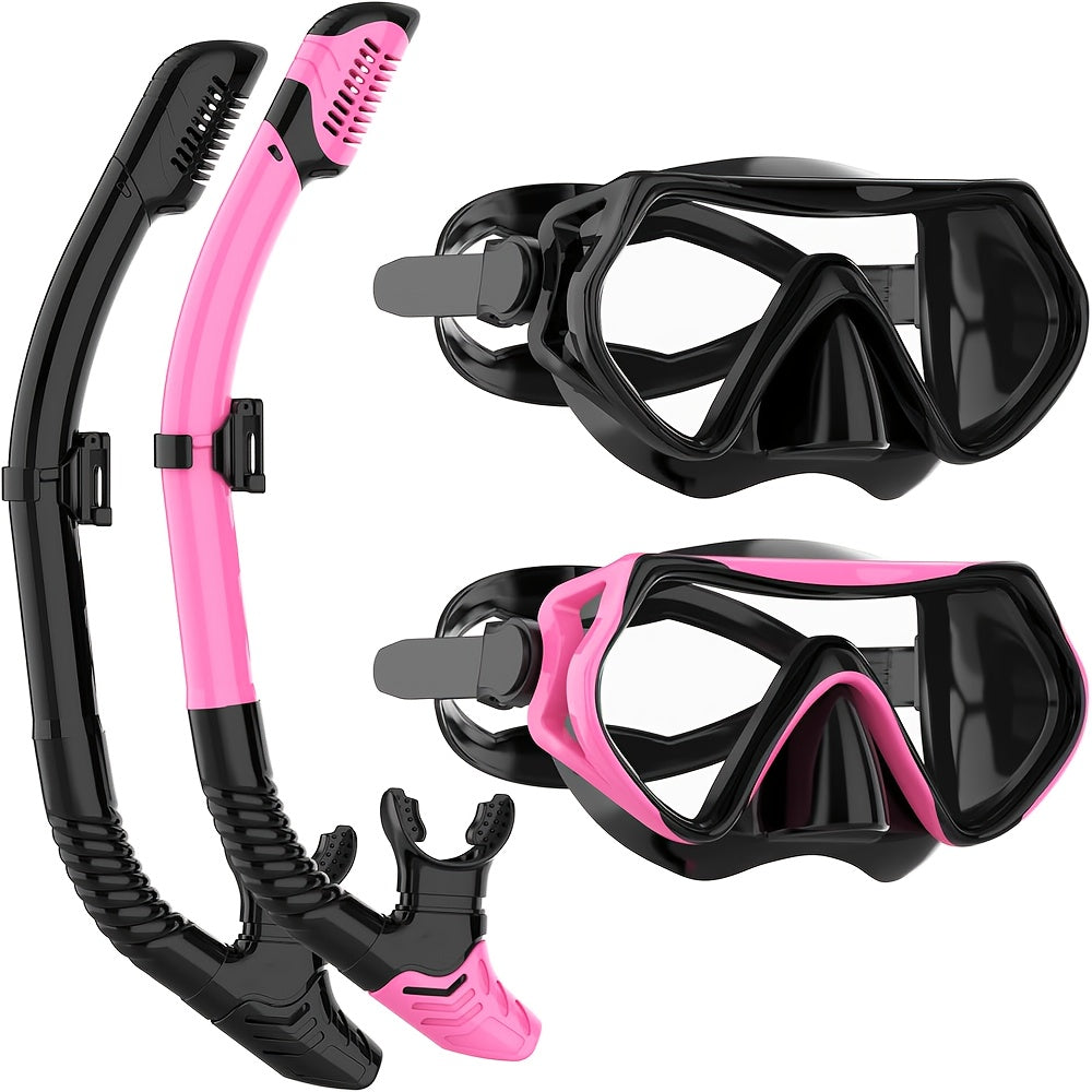 4pcs-snorkeling Gear for Adults-snorkel, Swimming Gear Bag-swimming Goggles, Pc Glass Waterproof And Anti-fog, Suitable for Adults, Snorkeling Water Tour, Water Goggles for Adults, Snorkeling Gear for Adults, Beach Vacation Essentials