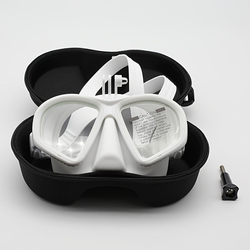 JUNHAIINS Free Diving Goggles Low Volume Fishing Hunting Diving Goggles Camera Holder Silicone Snorkeling Goggles Snorkeling Equipment