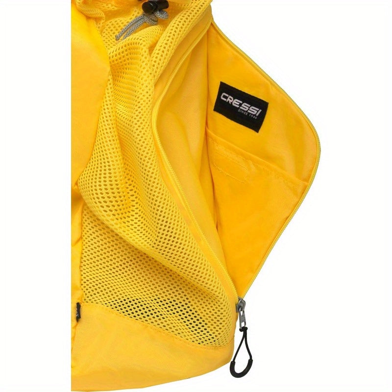 CRESSI Sumba Xl 2025 White Gym Tote with Adjustable Drawstring & Mesh Pocket - Lightweight Durable Sports Bag for Swimming, Swimming Gear, Travel, Gym, Outdoor Activities, Swimming Bag, Adjustable Strap, Secure Zipper Closure