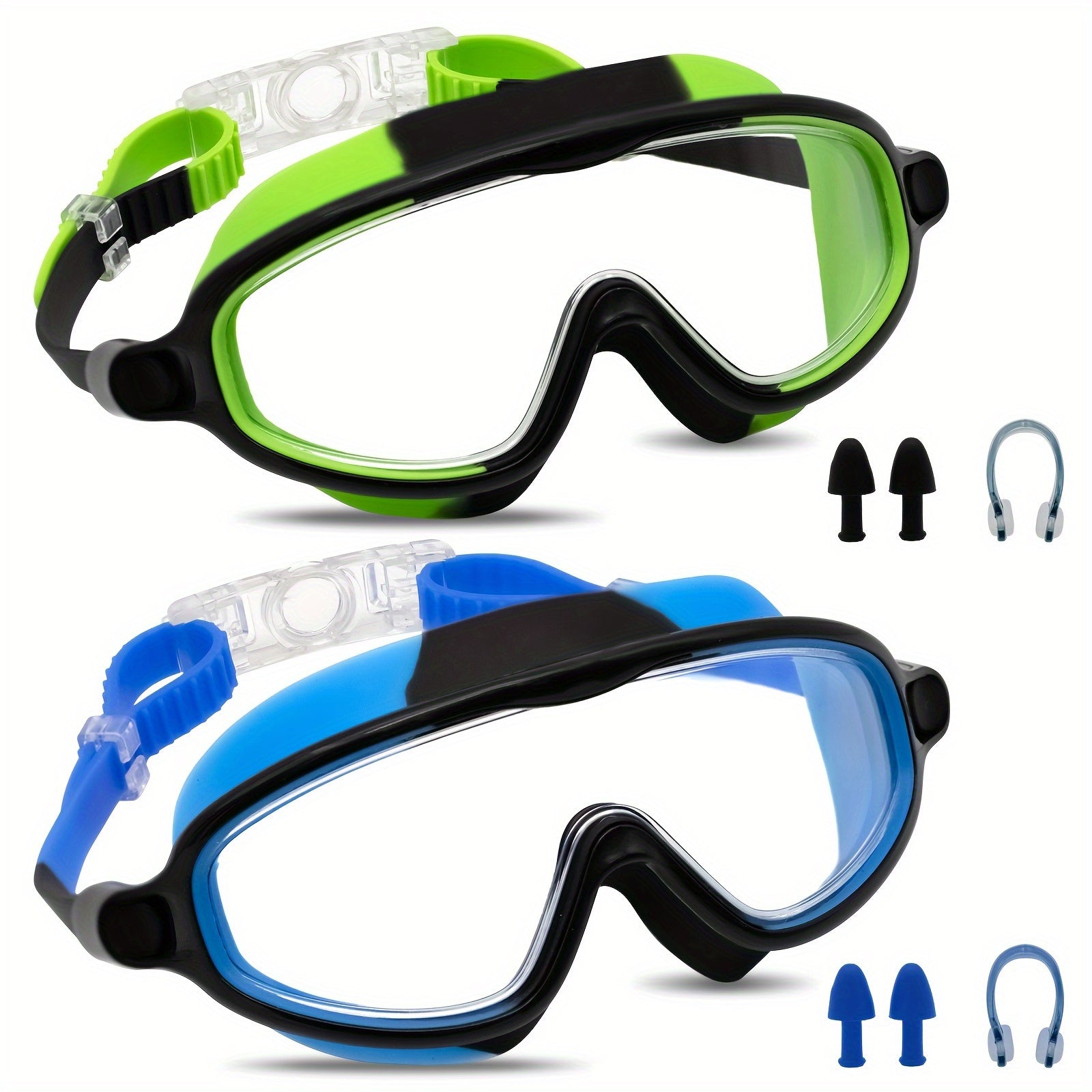 YLKJSWIM Youth Anti-Fog Swimming Goggles with Nose Cover - Pink, Durable Rubber Material, Comfort Fit for Training & Competition, Best for Christmas