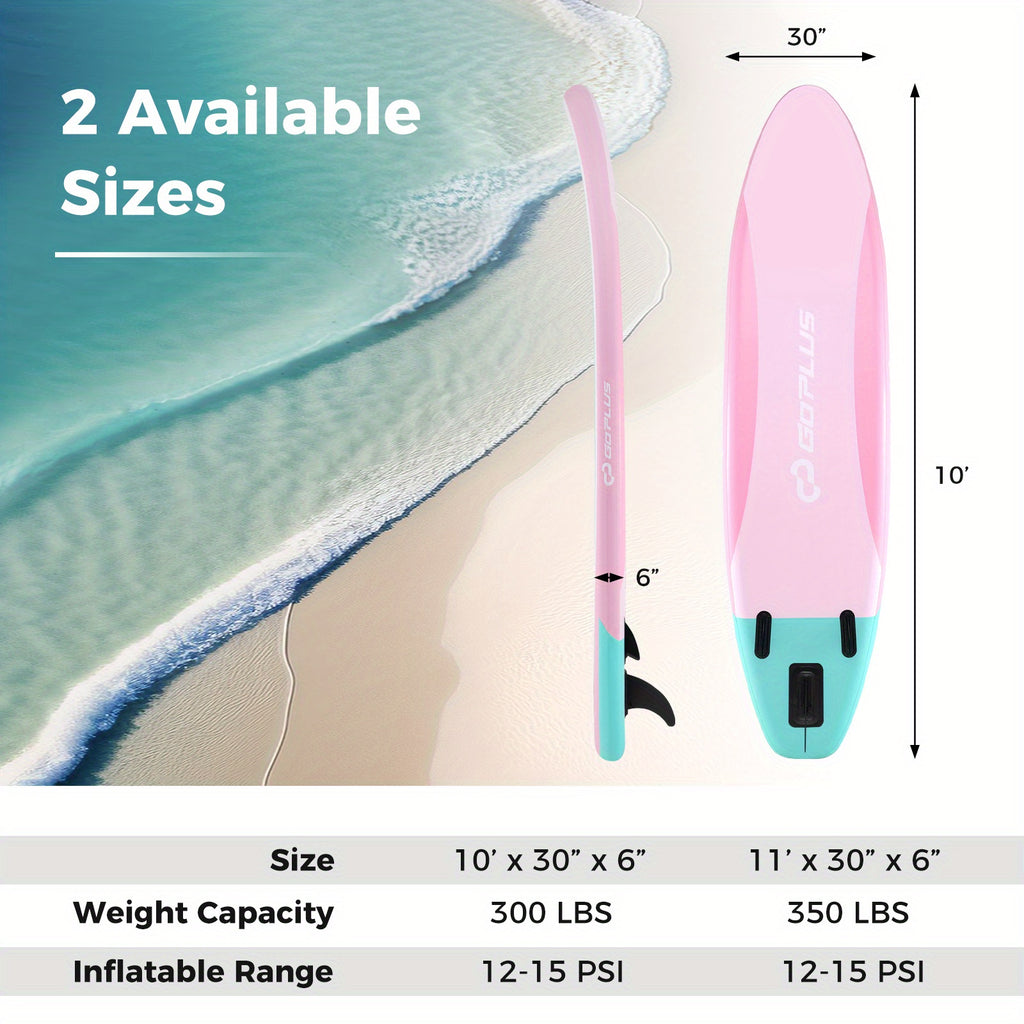 SAFSTAR 10'\u002F 11' Inflatable Stand up Paddle Board, SUP Board Accessories w\u002F Adjustable Paddle, Pump, Leash, for Adults & Youths of All Skill Levels
