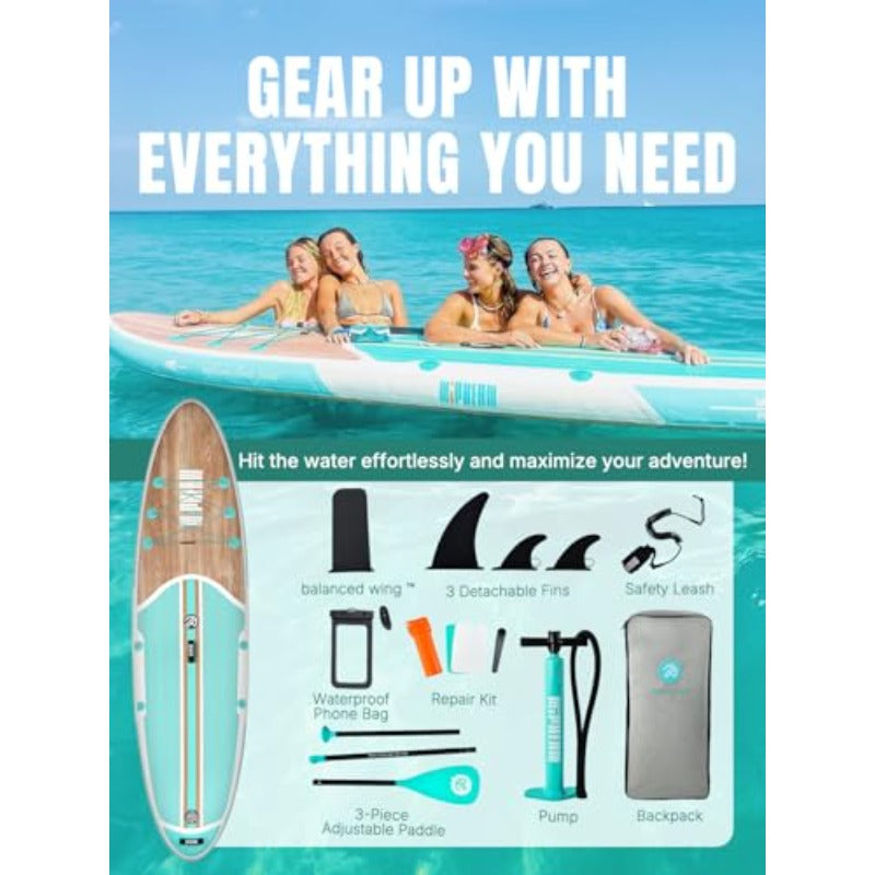 Inflatable Stand Up Paddle Board with SUP Accessories AntiSlip EVA Deck 106 Inflatable Paddle Boards for Adults Youth of All Skill Levels, Paddleboard Inflatable, Pink Inflatable Paddle Board, Inflatable Kayak, Paddle Board Gonflable Extra Large, Paddle B