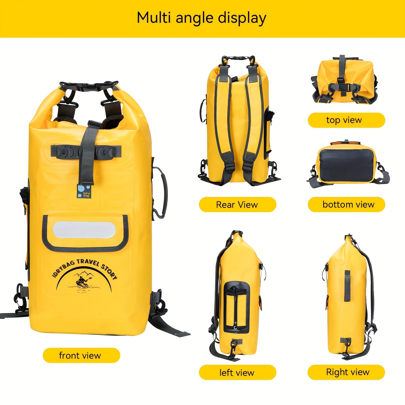 IDRYBAG Dry Bag Backpack Waterproof Floating 20L\u002F30L\u002F40L, Dry Bags Waterproof Backpack For Men, Dry Sack Waterproof Bag Kayak